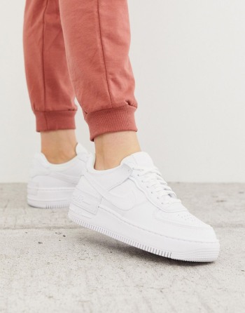 Nike Air Force 1 Shadow Triple Bijele - Ženske Tenisice | 37520LYFO